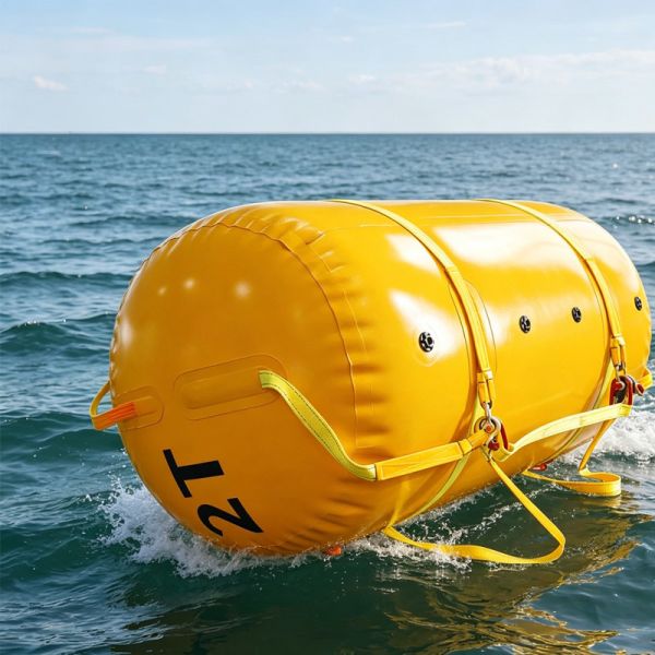 Underwater Lift Bags with PVC Coating Fabric and 200kg to 50 Tons Lifting Capacity in Cylindrical Type