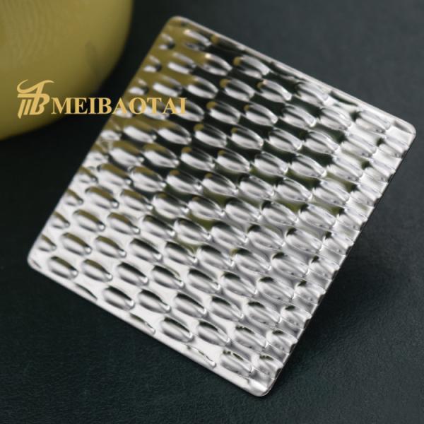 Gold Silver Polished Embossed 201 Stainless Steel Decorate Plate