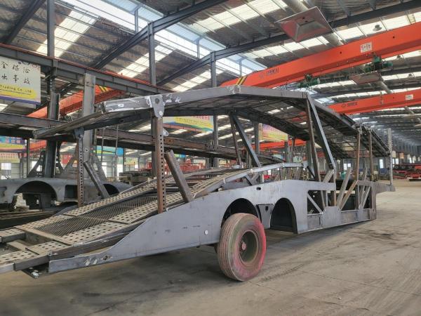 Customization 2 Axle Air Suspension 8car Carrier 2axle Truck Tractor Transport Trailer