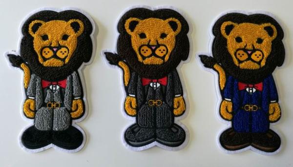 Heat Cut Border Single Felt Chenille Logo Patches 9C Color