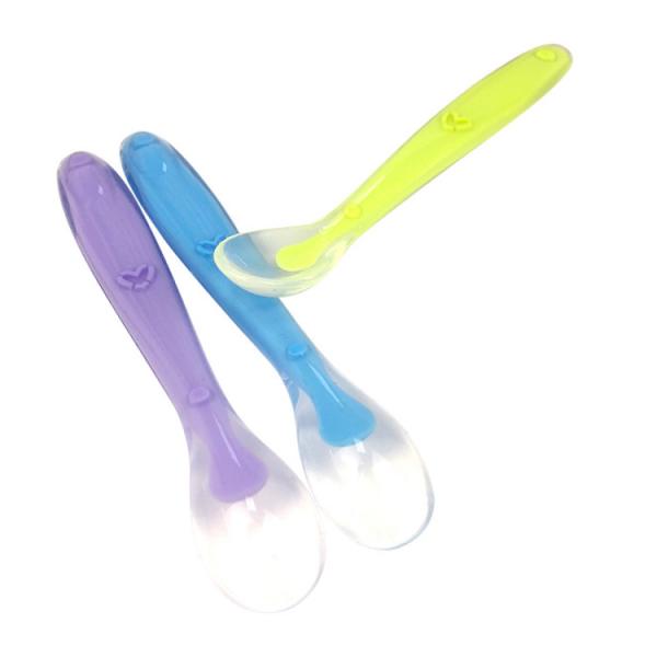Eco-Friendly Silicone Kitchen Utensils Food Grade Silicone Baby Spoon