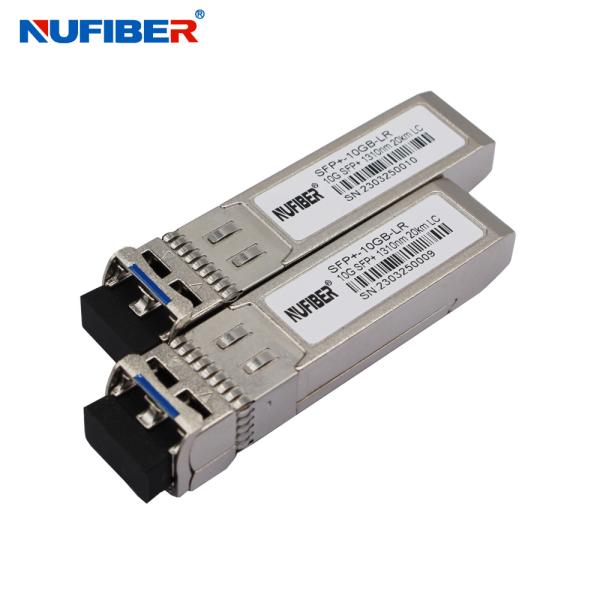 10G SFP+ LR 10Gbps Dual Fiber Single Mode 1310nm 20km LC DDM compatible with MikroTik/Juniper/Cisco/Huawei/Hp