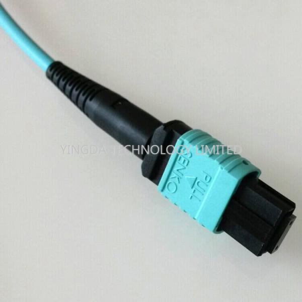 MPO- 8 cabo de remendo do cabo do LC 3 MTP MPO com transceptores QSFP + SR4 ópticos