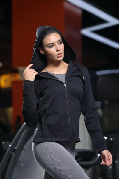 Full Zip Hoodie à manches longues antibactérien respirant sans couture