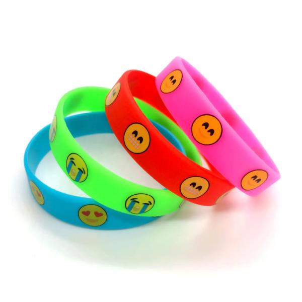 Jouet de sourire en caoutchouc de silicone de visage, bracelet de bracelet de silicone pour le cadeau commercial