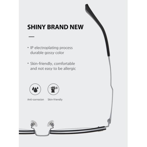 Свет классической квадратной рамки титана TR людей стекел комбинации анти- голубой