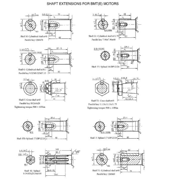 Industrial Machinery Hydraulic Gear Motor BMT With Low Pressure Start Up