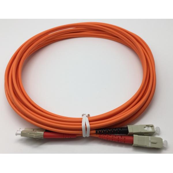 MM 50/125 62.5/125 Fiber Optic Patch Cord LSZH 2.0mm Duplex SC To LC Cable