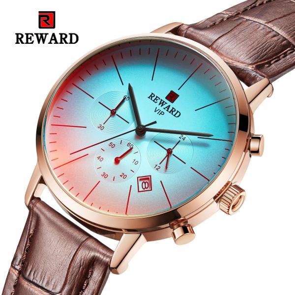 Chinese wholeasale 45mm big dial black leather strap mens metal watches