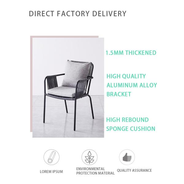 Садовый балкон Раттанный стул прочный и прочный для наружной мебели в курортах