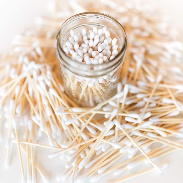 S&J Premium Bamboo Cotton Swabs Disposable Medical Disinfect Cotton Swab Buds Green Environment Sturdy Wooden Stick Cotton Swabs