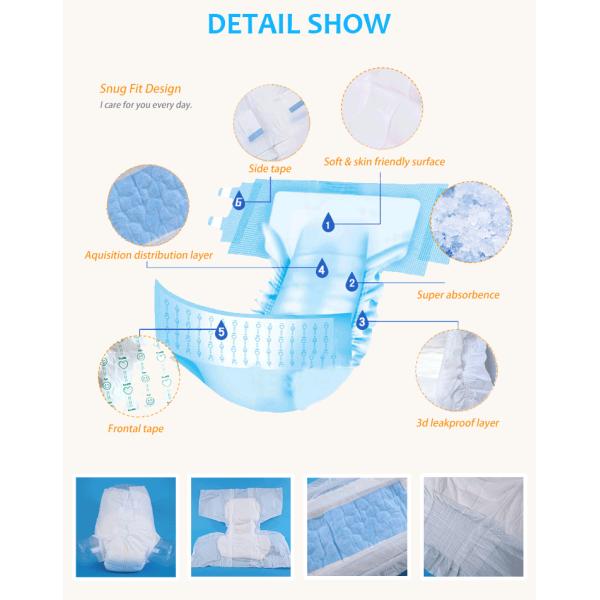 Подростковые подгузники для пожилых людей с дыхательным сухим уходом и антилик 3D канал профилактики утечек
