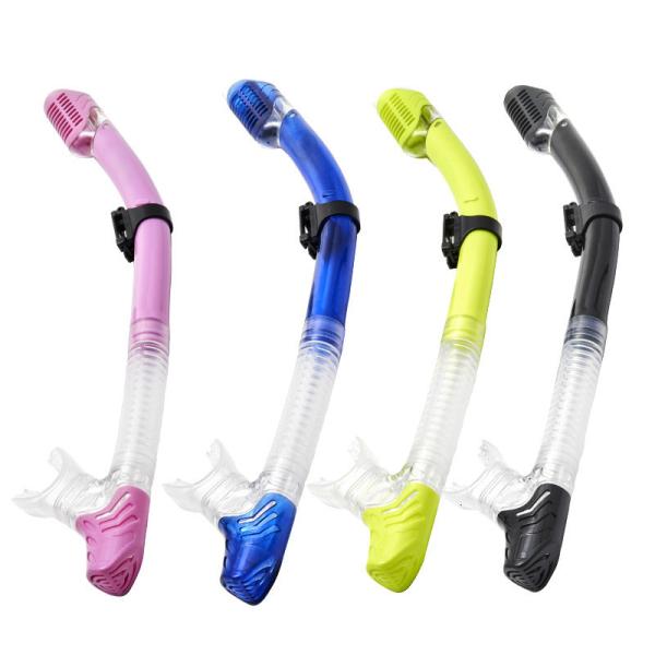 Customizable Comfortable Dry Scuba Diving Snorkel Silicon PVC Swim Training Snorkel 49cm Length