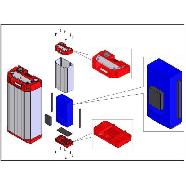 46.8V 23.8Ah Electric Motor Battery Pack / 13S7P Li 18650 Battery Pack
