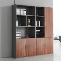 Archivadores de madera para oficina de 71 pulgadas Boss Desk Estantería a juego Marrón