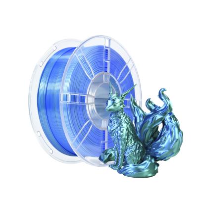 Impressora 3D de filamentos de seda dupla cor azul verde PLA Filamentos 3D