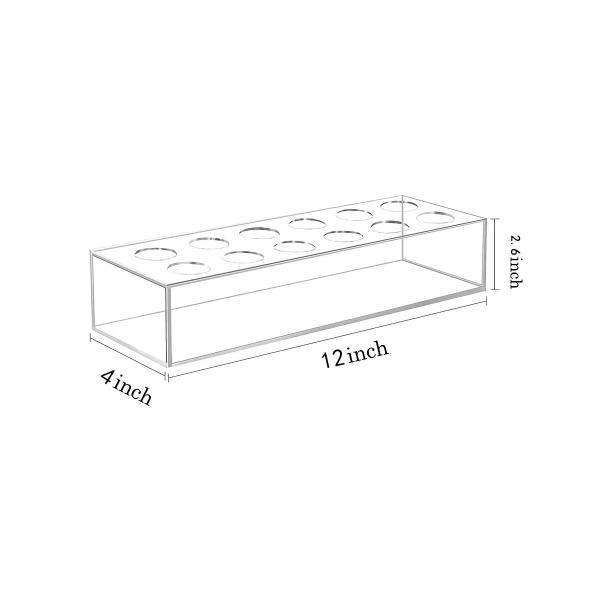 Modern Decor Acrylic Flower Vases Rectangular Clear Acrylic Centerpiece Stand 12 Inches