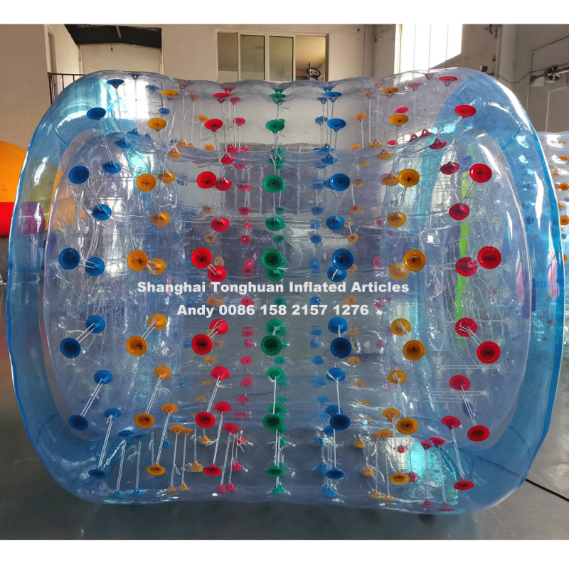 Commercial Inflatable Water Roller Wheel Heavy Duty TPU Non Slip Surface for Aquatic Gym Training and Pool Parties Water Games