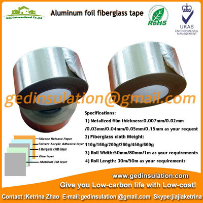 Best sell aluminum foil fiberglass tape for pipeline | duct