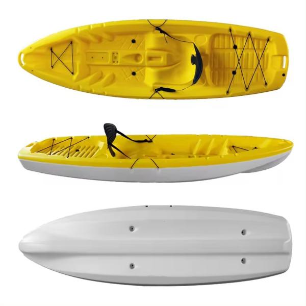 Wholesale cheap single sit on top HDPE blow molded plastic fishing kayak with factory price