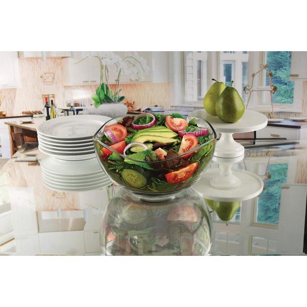 Плиты заряжателя прозрачной прочной оправы волны стеклянные, шар стекла фруктового салата