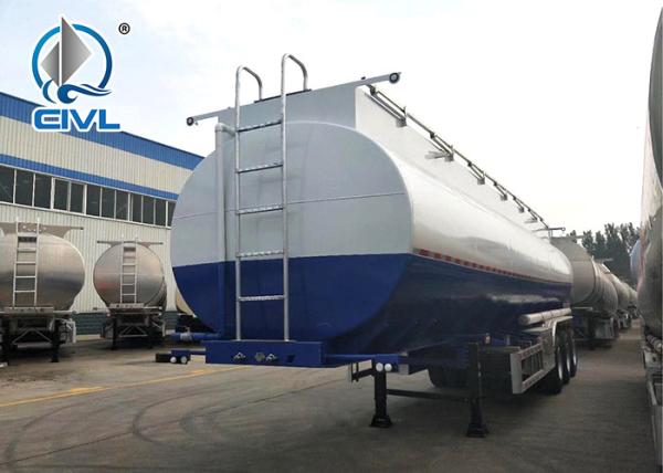 12 Tires SINOTRUK 3 Axles Fuel Semi Trailer Truck Tri - Axle Tank Capacity 40 - 60 CBM