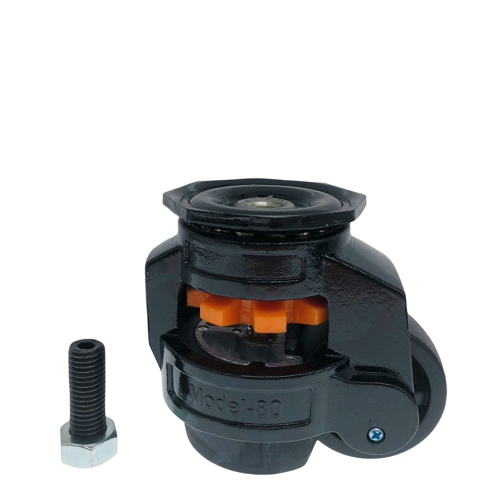 GD80S Leveling Caster with 1000kg Capacity AD12 Aluminum Alloy Housing and High-Strength Nylon Wheel