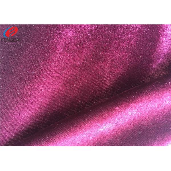 Super Soft Polyester Spandex Velvet Fabric , Elastic Korean Fabric Eco - Friendly