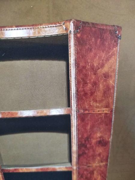 living room Home Office Bookcase Genuine Leather Coner Plywood Frame With Trundles