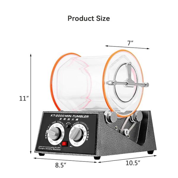 110V Jewelry Rotary Tumbler 5kg Jewelry Deburring Finishing Polisher