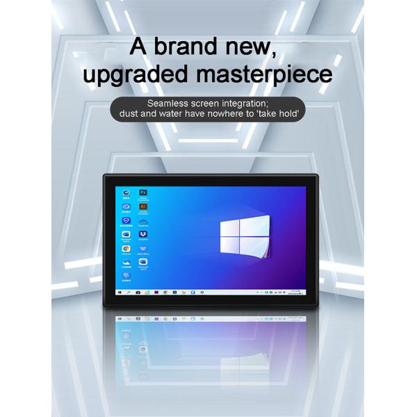15.6 pouces IP65 Touch capacitif en acier inoxydable Android Terminal de contrôle industriel monté à l'arrière avec montage mural intégré