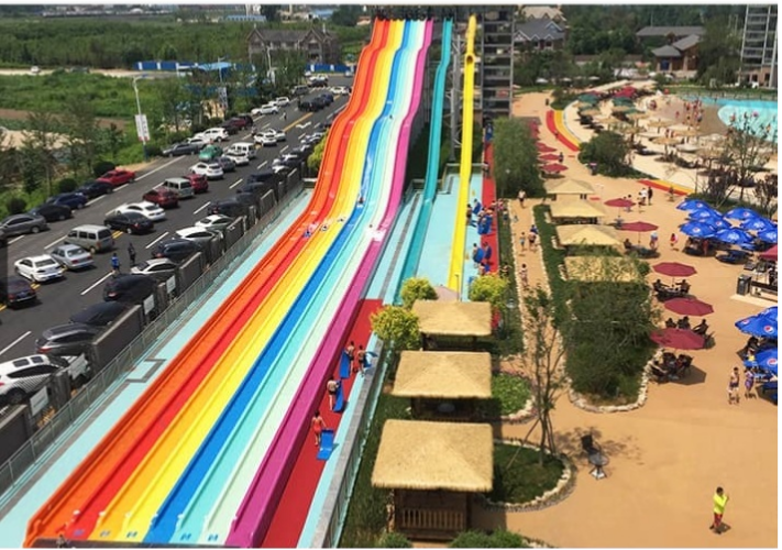 Racing Water Park Water Slide 7-18M Height