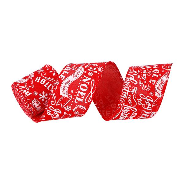 MSD Wired Burlap Ribbon 2.5 Inch Christmas Bow Ribbon Support for Customized OEM Needs