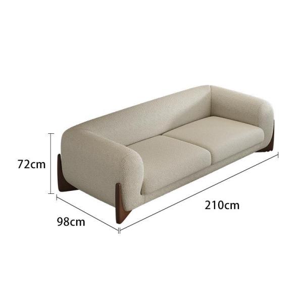 Factory direct sales of the latest design sofa set small household cloth art log living room sofa