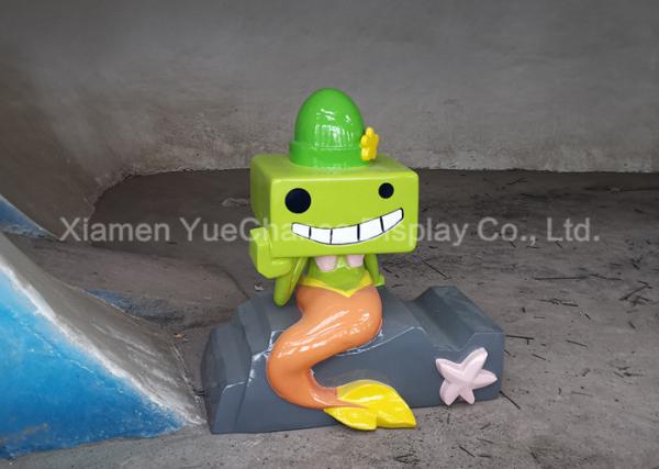 Theme Park Shopping Centre Decorations Custom Size Fiberglass Cartoon Sculpture