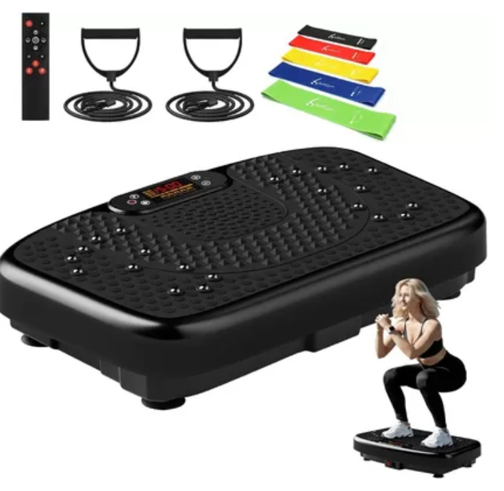 200W Vibration Plate Exercise Machine 120 Speeds 9 Modes for Lymphatic Drainage & Weight Loss
