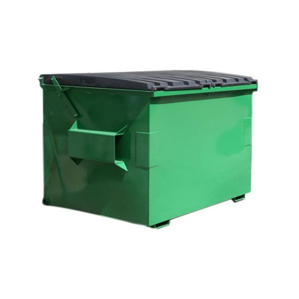 1.5m Open Top Front Lift Bin Stackable Design Garbage Truck Compatible Waste Management
