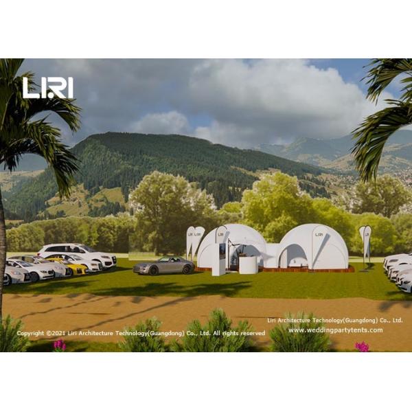Double Layers 190T polyester Hexadome Tent Combines Open And Closed Forms
