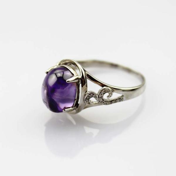 Created Oval Ruby CZ Diamonds Sterling Silver Women Ring (R122)