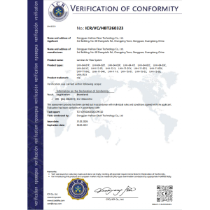 Dongguan Haihao Clean Technology Co., Ltd. Certifications