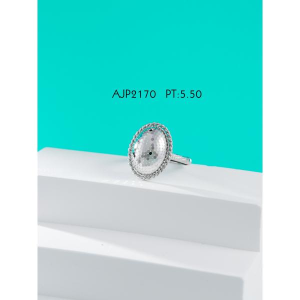 Platinum set necklace & earring & ring new jewelry.