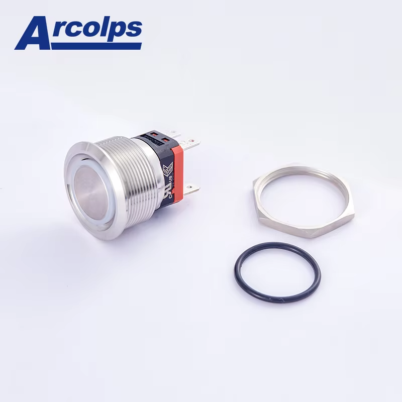 Waterproof 25mm Push Button Switch High Current Momentary Switch Wear Resistant