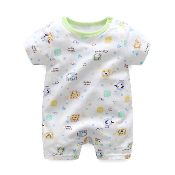 Soft Cute Newborn Baby Clothes Short Sleeve Bodysuit Baby Boys And Girls