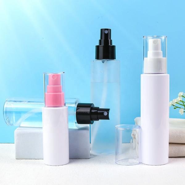 Bouteilles de pulvérisation en plastique de 100 ml de 120 ml de 150 ml avec sérigraphie de luxe