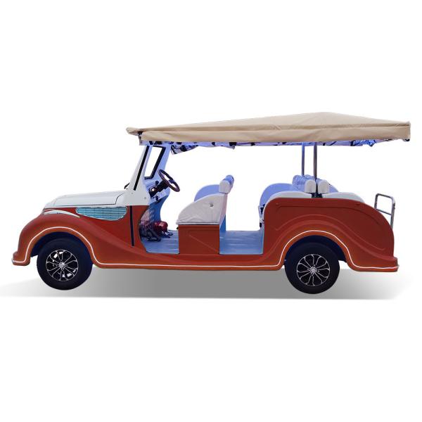 Красный цвет 8 мест Классическая гольф-коляска Стальная рама Железный корпус шта
