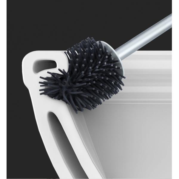 Щетка и держатель чистки туалета силикона Bathroom устойчивая установили универсальный