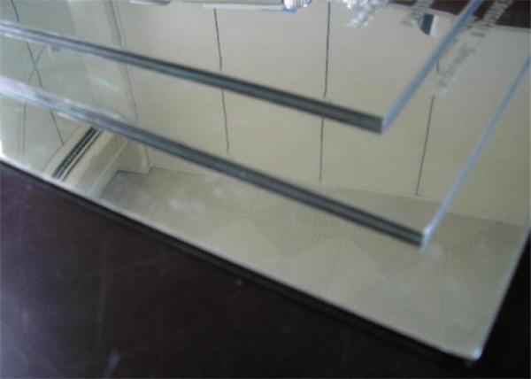Waterproof Black Mirror Glass Sheet , Acid Resistant Reflective Bronze Mirror Glass