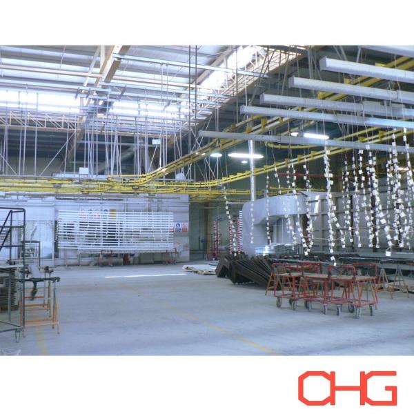 Ligne de production automatique de revêtement en poudre pour les profils en aluminium