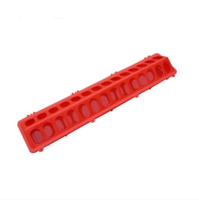 Alimentador de pombos de aves de capoeira de 28 furos de 50 cm de comprimento, alimentador manual de pássaros de plástico