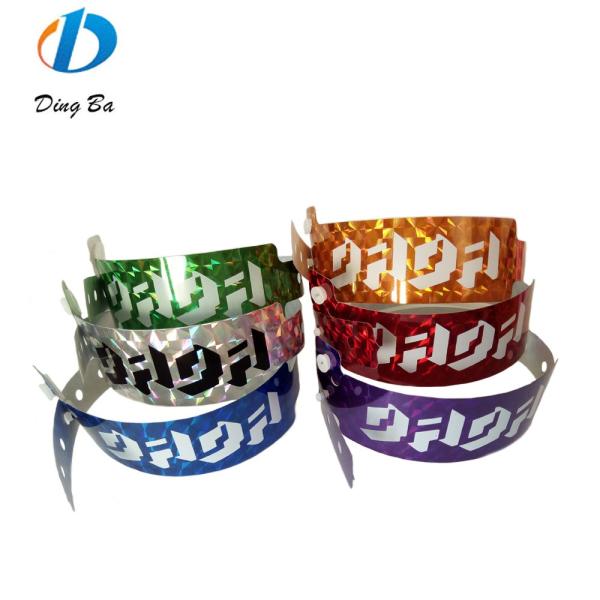 2023 Holographic ID Bracelet Exhibition and Concert Admission Glitter Wristbands